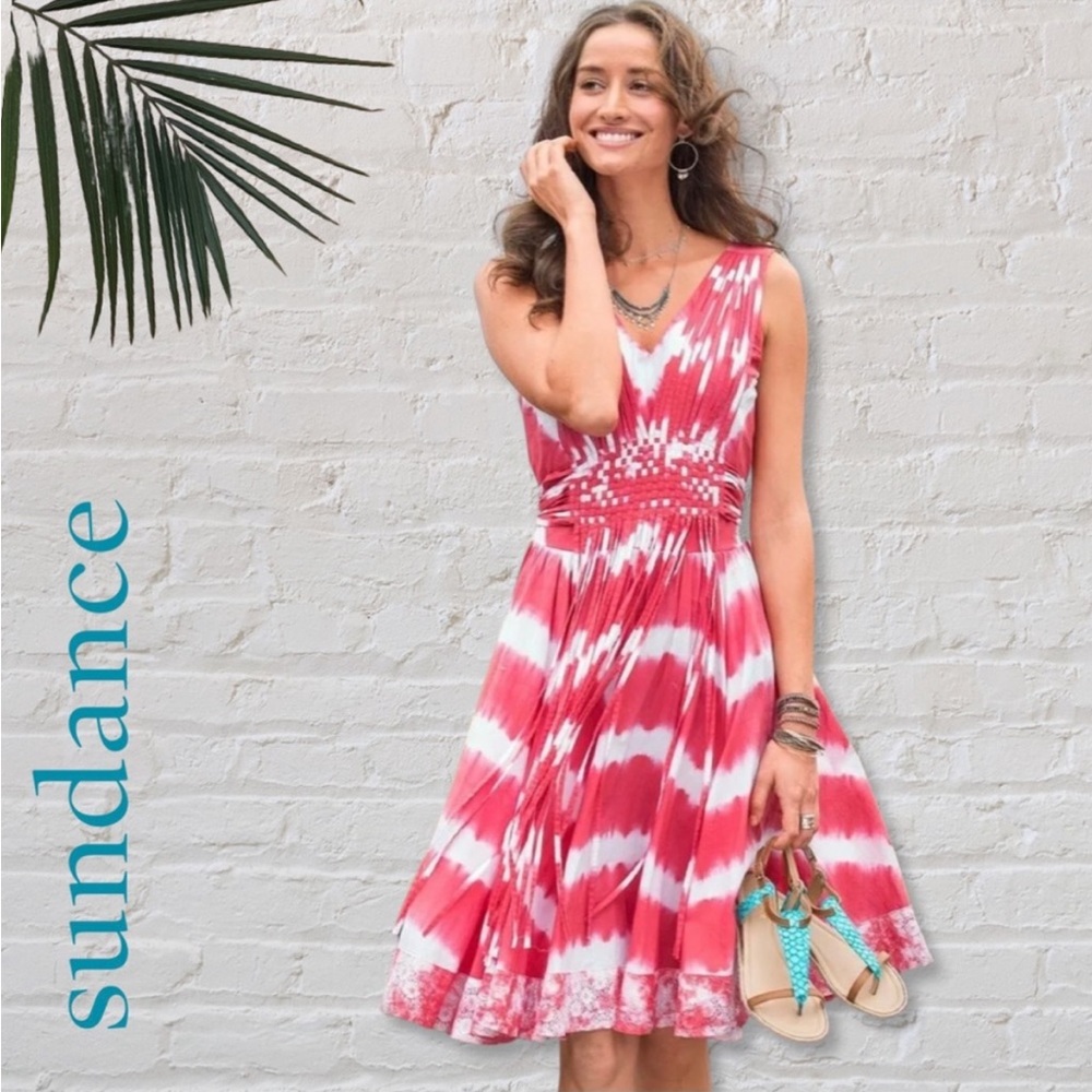 ❤️SUNDANCE ISLAND RHYTHMS TIE DYE FLARE DRESS 12 - Picture 1 of 10